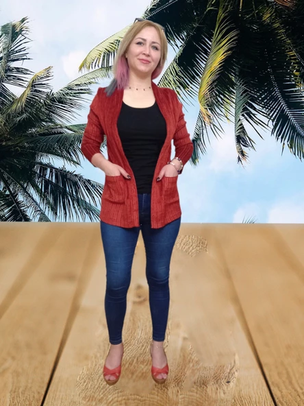 Kadife Likralı Ceket - 5