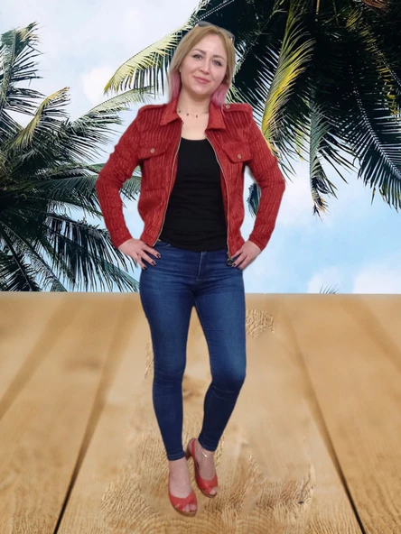 Kısa Kadife Ceket - 3