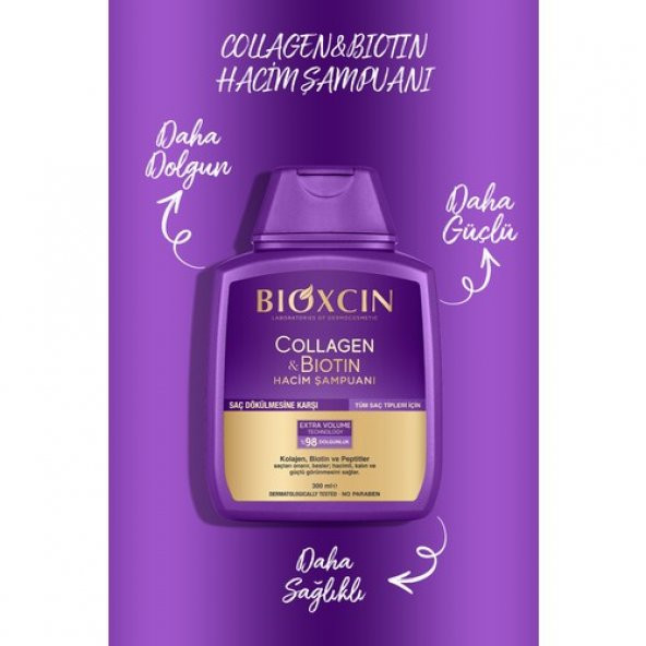 Bioxcin Collagen & Biotin Ekstra Hacim & Dolgunlaştırıcı Şampuan 300 Ml - İnce Telli Ve Hassas Saçlar - 5