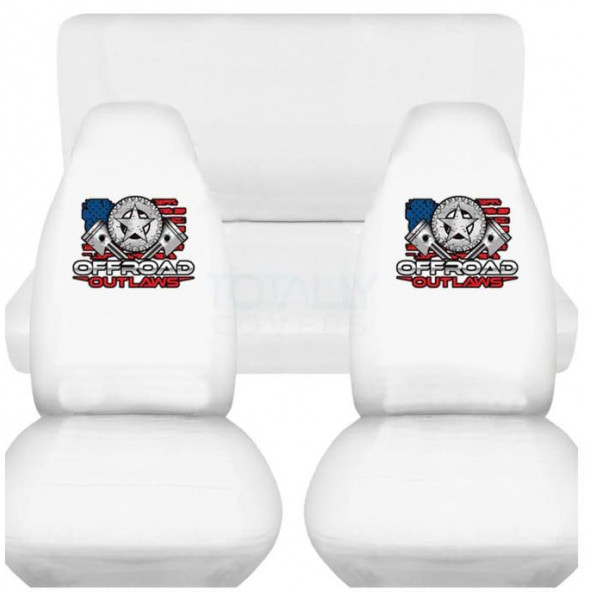 OFFROAD OUTLAWS BASKILI OTO KOLTUK KILIFI LÜKS PENYE ürün görseli 1