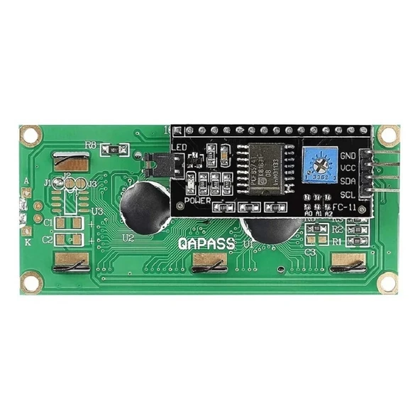 16x2 Mavi LCD + IIC/I2C Ekran Arayüz Modülü Birlikte Set - Resim 3