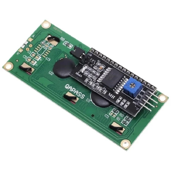 16x2 Mavi LCD + IIC/I2C Ekran Arayüz Modülü Birlikte Set - Resim 6