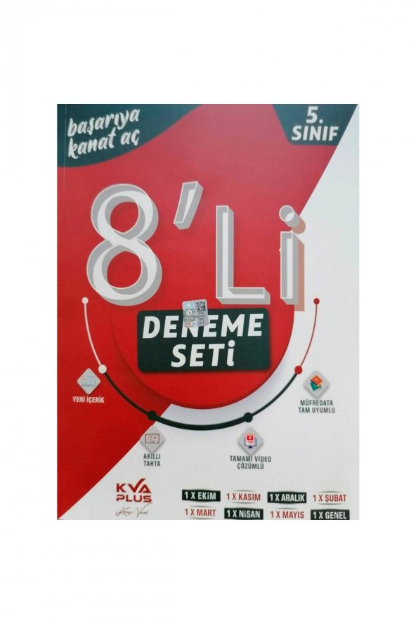 Koray Varol Akademi Plus 5.sınıf 8li Deneme Seti