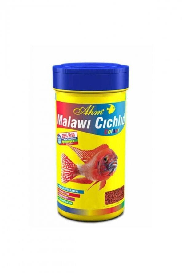 Malawi Cichlid Granulat Color Ciklet Renk Yemi 250ml