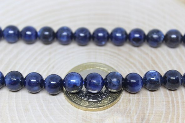 Kyanit Taşı Koyu Renk 8mmadet ürün görseli