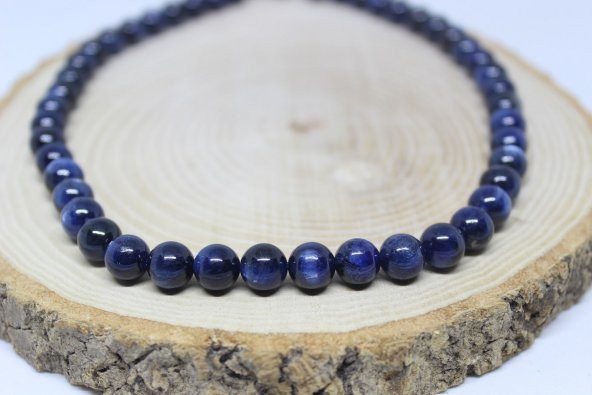 Kyanit Taşı Koyu Renk 8mmadet - Resim 4