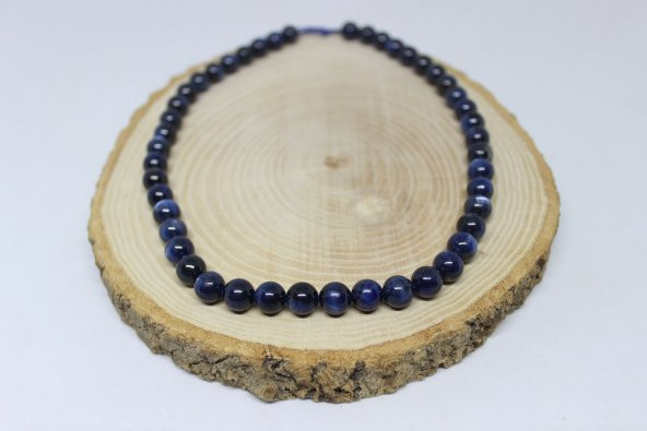 Kyanit Taşı Koyu Renk 8mmadet - Resim 5