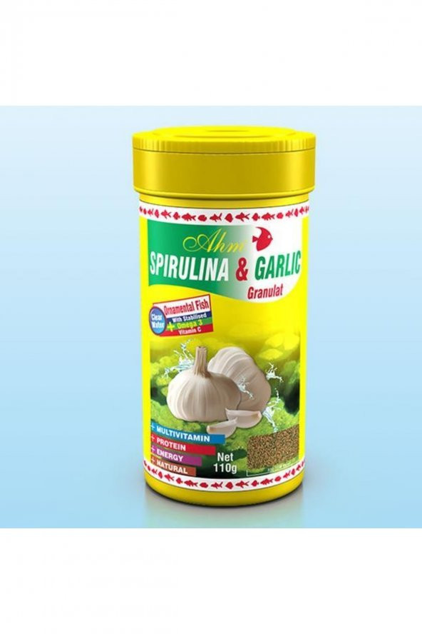Spirulina Ve Garlic Sarımsaklı Balık Yemi 250ml