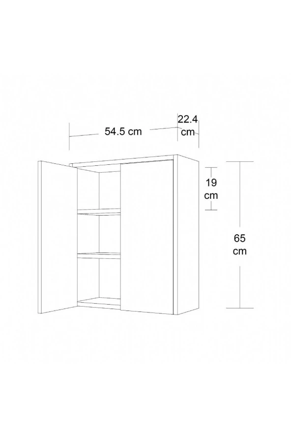 Mobilique Twin Beyaz Çok Amaçlı Dolap - 3