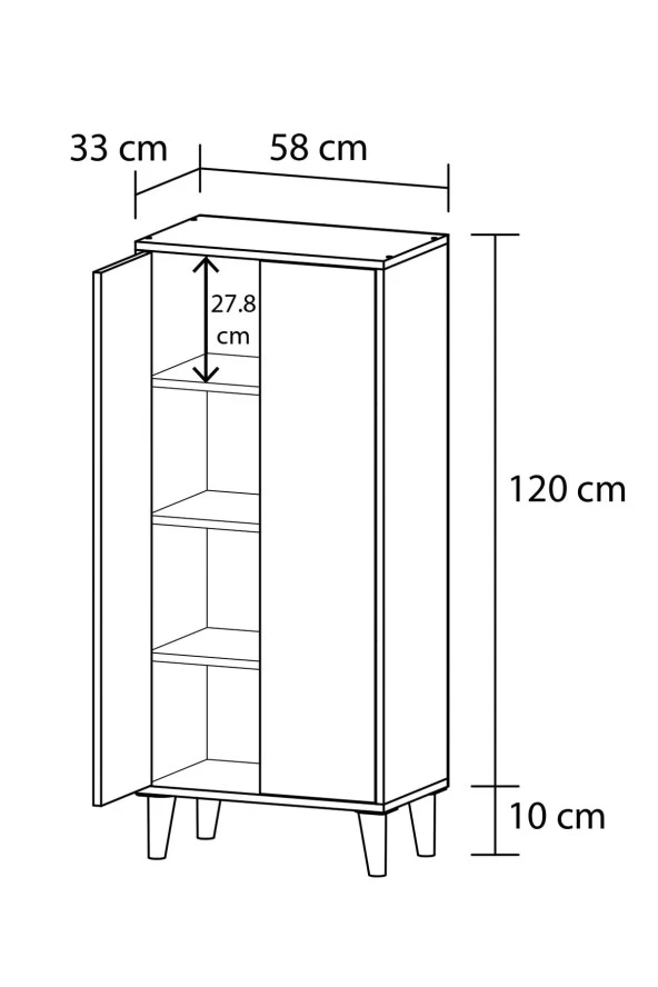 Mobilique 100 Mdf Cok Amacli Kiler Dolabi Beyaz - 5