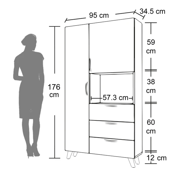 Mobilique Kahve Köşeli Mutfak Mikrodalga Dolabı - 2