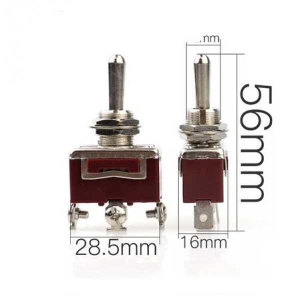 Toggle Switch 3P OFF-MOM 12mm - 2