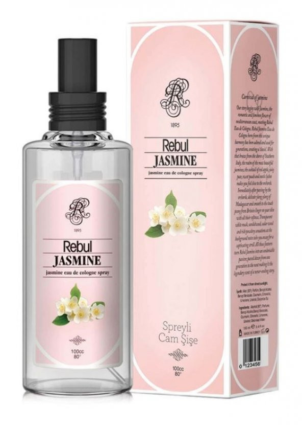 Rebul 100 Ml Jasmine Spreyli Cam Şişe Kolonya 8691226604671