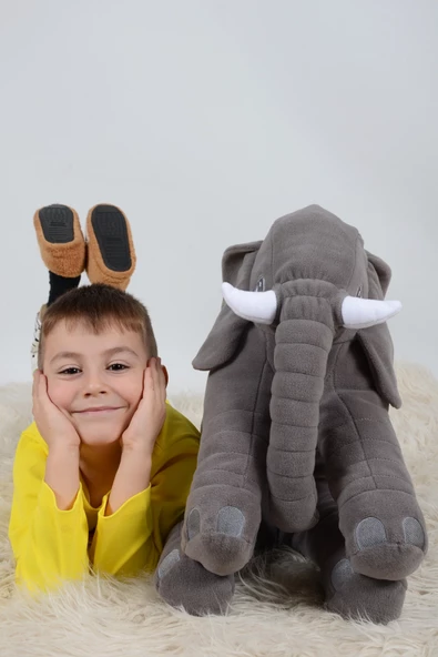 Çocuklara Özel 90 cm Uyku Arkadaşım Uyku Fili - 6