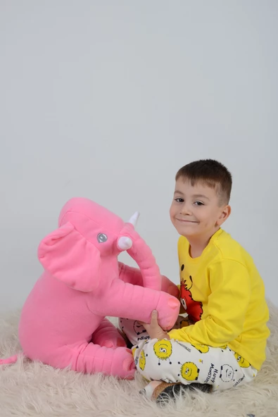 Çocuklara Özel 90 cm Uyku Arkadaşım Uyku Fili - 11