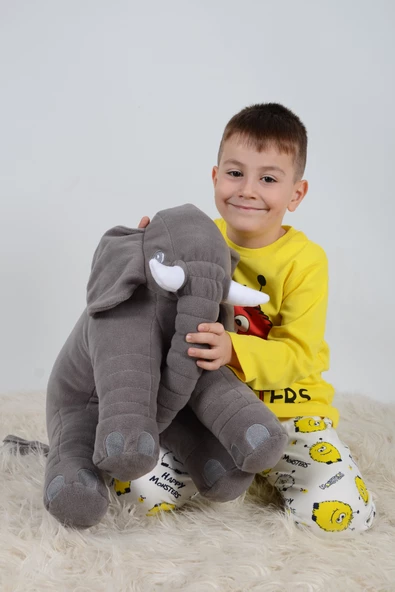 Çocuklara Özel 90 cm Uyku Arkadaşım Uyku Fili - 4