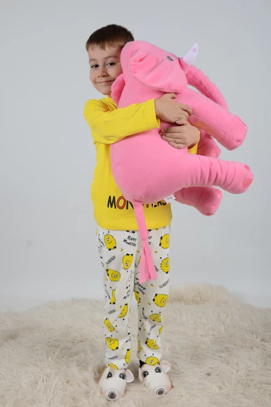 Çocuklara Özel 90 cm Uyku Arkadaşım Uyku Fili - 9