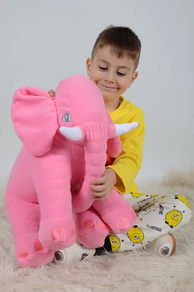 Çocuklara Özel 90 cm Uyku Arkadaşım Uyku Fili - 12