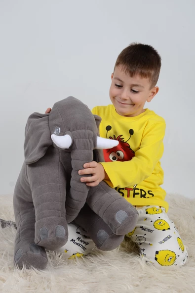 Çocuklara Özel 90 cm Uyku Arkadaşım Uyku Fili - 7