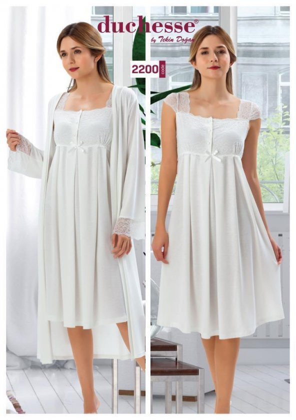 Duchesse 2200  Hamile Lohusa Gecelik Sabahlık Takım - 2