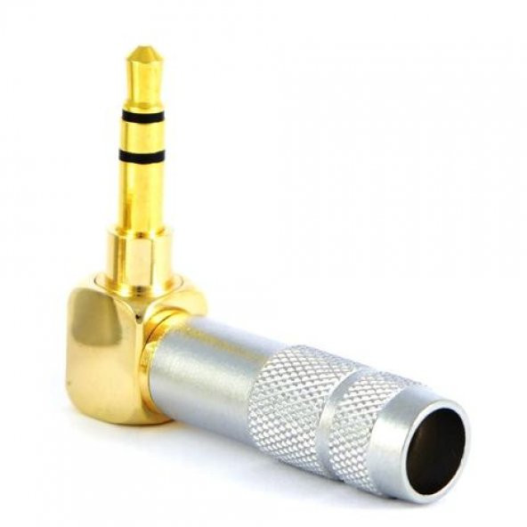 3.5 mm TRS Stereo 90 Derece Kaliteli Erkek Jack