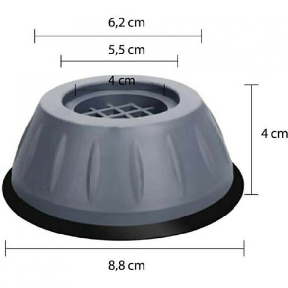 12 Adet Çamaşır Makinesi Ayağı Titreşim Gürültü Hareket Önleyici Mobilya Yükseltici Ayak Beyaz Eşya - 5