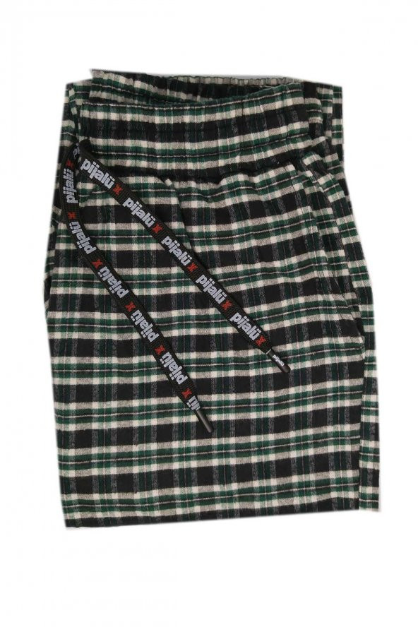Pijalüx Erkek Kareli Poplin Cepli Alt Pijama - 2