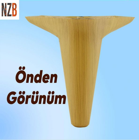 Mobilya Kanepe Sehpa TV Ünitesi Koltuk Ayağı 15 cm Açık Kahverengi Baza Ayak (4 ADET) - 4