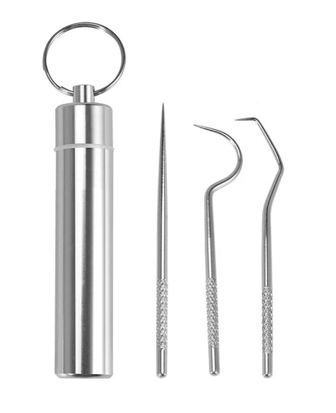 Valkyrie 5 Parça Paslanmaz Çelik Mini Diş Tartar Sökücü Diş Temizleme Kiti Tartar Kireç Temizleyici Seti - 4