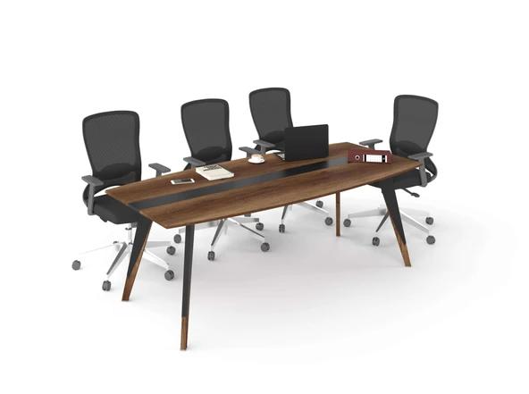 Uzay Ofis Royal Toplantı Masası - Barok - Siyah - 3