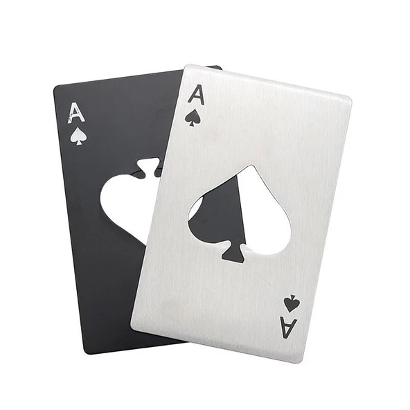 Valkyrie 2 Adet Poker Kart Paslanmaz Çelik Şişe Açacağı - 2