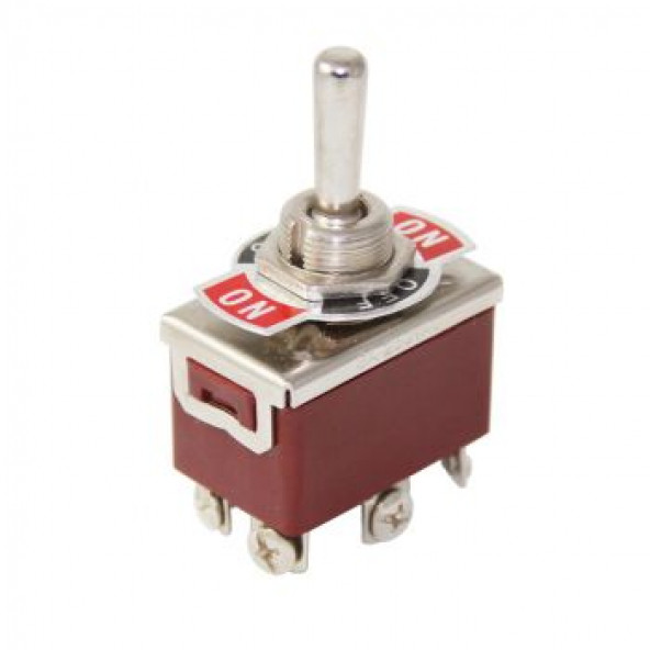 TOGGLE SWITCH BÜYÜK BOY ON-OFF-ON 6P VİDALI 12MM