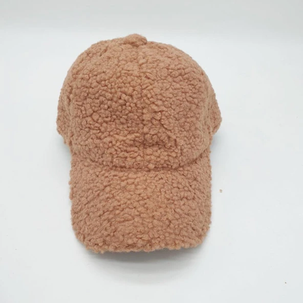 Kahve Renk Kıvırcık Kumaş Beyzbol Kep - 3