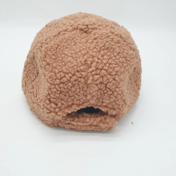 Kahve Renk Kıvırcık Kumaş Beyzbol Kep - 4