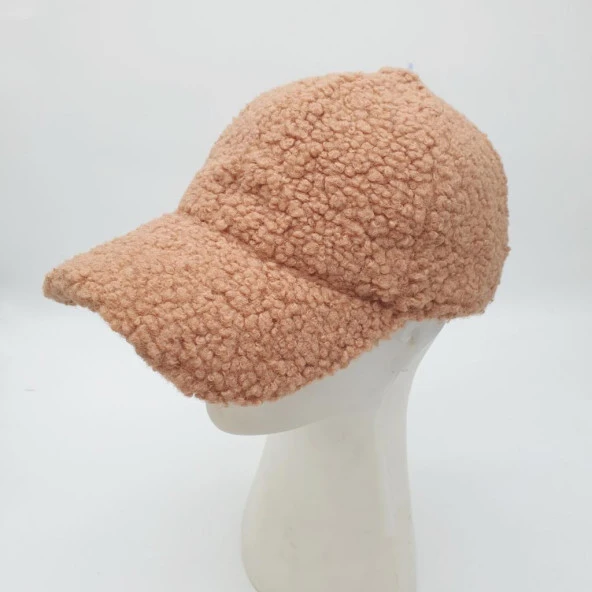 Kahve Renk Kıvırcık Kumaş Beyzbol Kep - 5