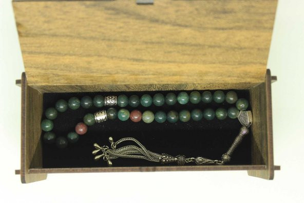 Kan Taşı Royal Tesbih 8mm Ahşap Kutulu - Resim 3