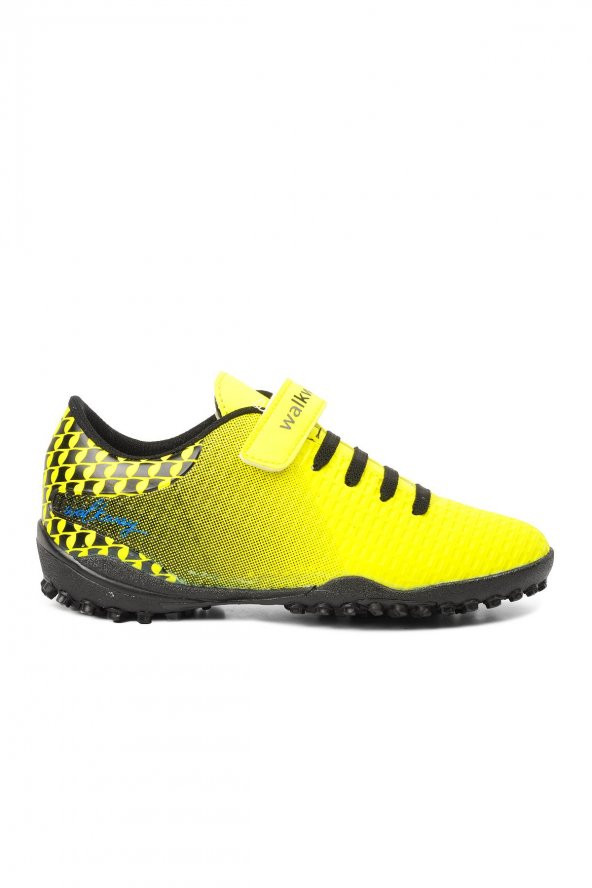 Walkway Speed F-P Sarı Bağcıklı Cırtlı Çocuk Halı Saha Ayakkabısı