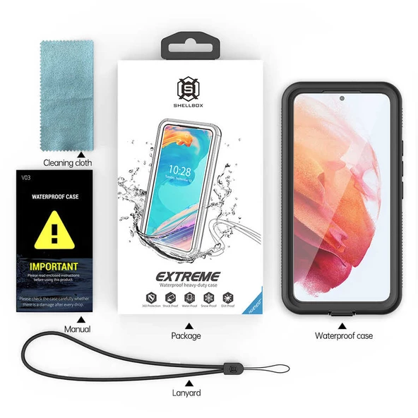 Galaxy S22 Kılıf 1-1 Su Geçirmez Kılıf - Resim 4