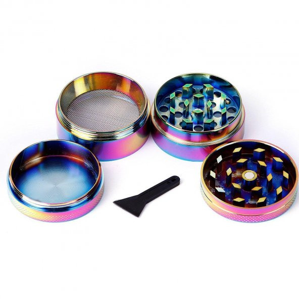 Valkyrie 40 Mm 4 Katmanlı Renkli Çinko Alaşım Herbal Grinder Baharat Bitki Ot Tütün Öğütücü - 6
