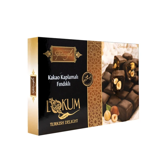 Kakao Kaplamalı Fındıklı Çifte Kavrulmuş Lokum 300G ürün görseli