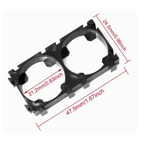 10 Adet İkili 18650 Pil Tutucu Birleştirici - Resim 3