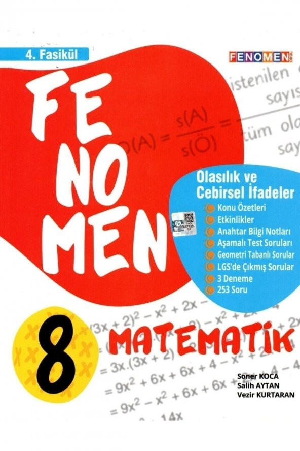 Fenomen 8. Sınıf Lgs Matematik 4. Fasikül Konu Özetli Soru Bankası