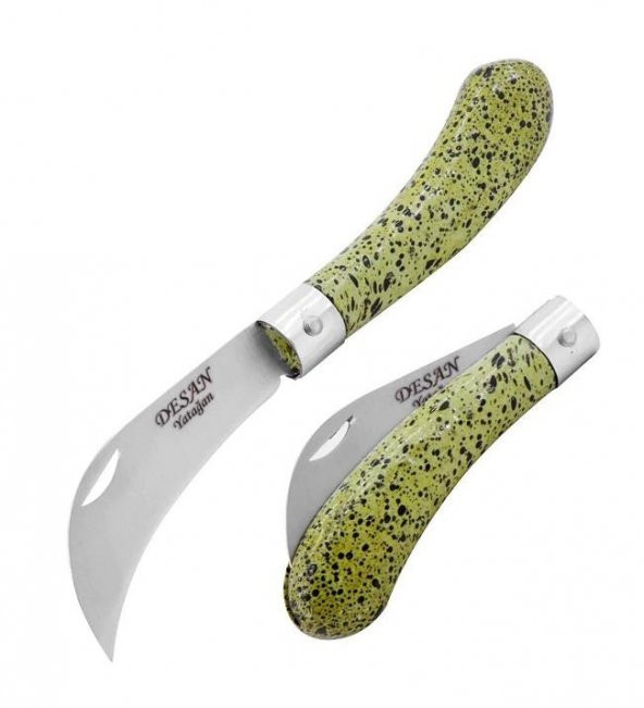 Desan Aşı Bıçağı 19 cm Eğri Ağız Ahşap Sap - 2