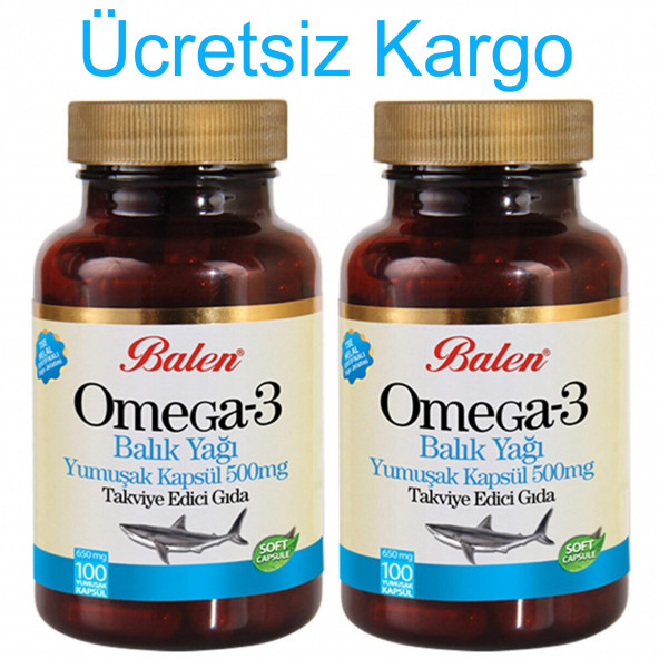 Balen Omega 3 Balık Yağı 100 Yumuşak Kapsül 500 mg X 2 Adet