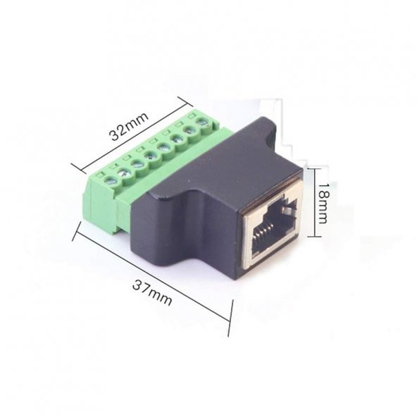 RJ45 Cat. 5/Cat. 6 Klemensli Jack - Dişi - 2