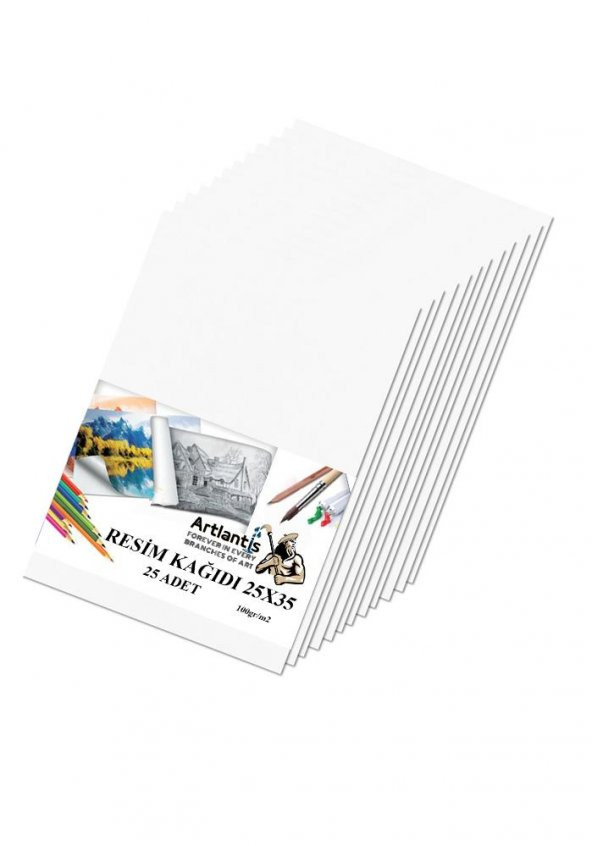 Resim Kağıdı 25x35 25 Li 100 gr 1 Paket 25*35 Resim Kartonu - 2