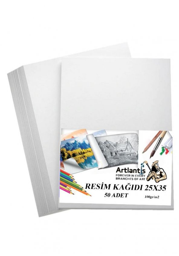 Resim Kağıdı 25x35 50 Li 100 gr 1 Paket 25*35 Resim Kartonu