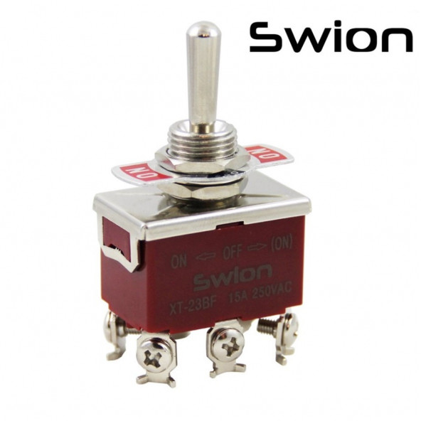 Toggle Switch 6P ON-OFF-MOM 12mm