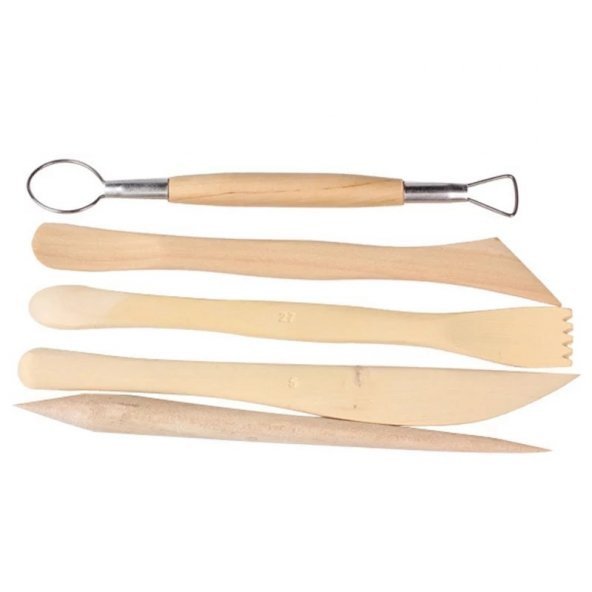 Ahşap Ebeşuar Seti (modelaj Kalemi) 5li Ahşap Ebeşuar