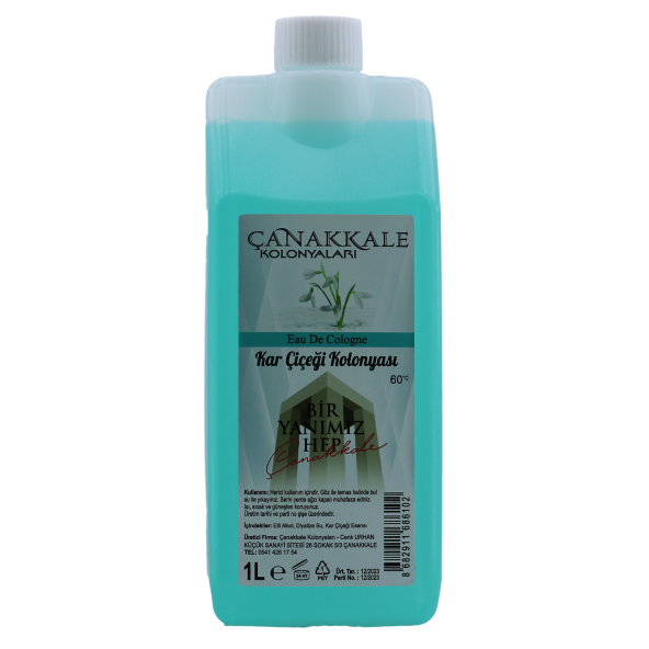Kar Çiçeği Kolonyası -1 Litre -(BİDON) Korumalı Kapak - Yeni Model - 2